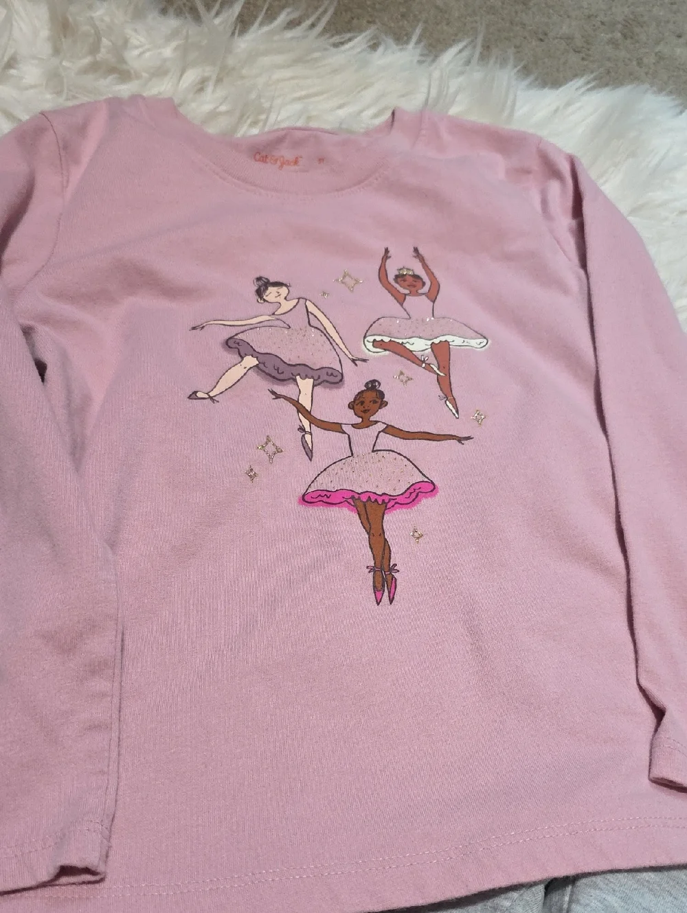 Cat & Jack Ballerina Shirt & Leggings 5T And XS 4/5